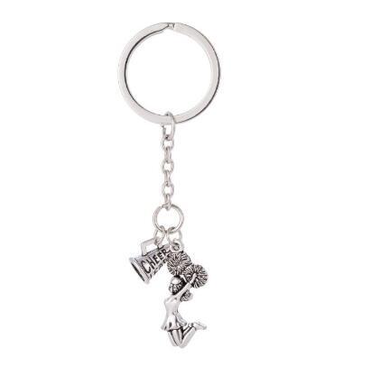 lemegeton Fishhook Wholesale Retail Newest Fashion Design New Girls Custom Cheerleader Key Chains Key Rings Hotselling