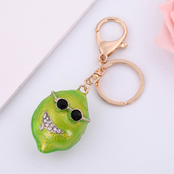 Lemegeton Newest Hotselling No Minimum Women Custom Green Color Lemon Key Chain Keychains From China Factory