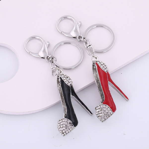 Lemegeton Wholesale Retail Fashion,Newest Hotselling Dropshipping Dropshipping Cheap High Heel Shoe Custom Rhinestone Metal Keychain