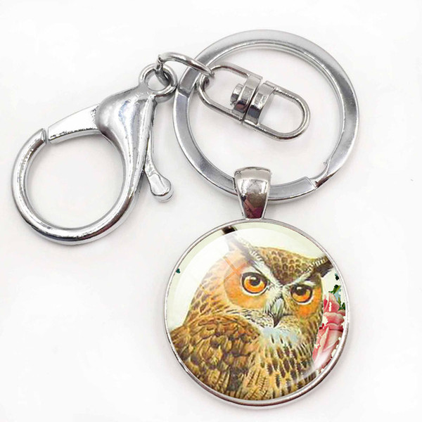 Owl Pendant Owl Keychain Jewelry Nature Key Chain Owl Pendant Keyring Christmas Gift