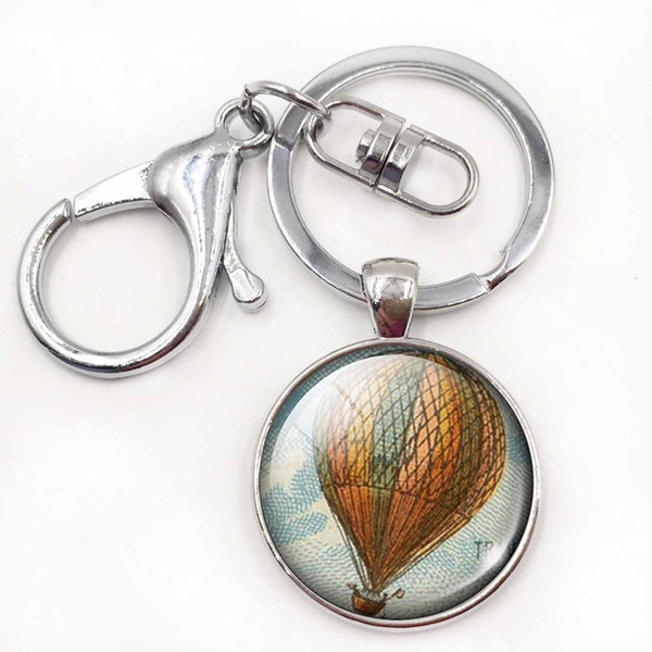 DIY Hot Air Balloon Jewelry Keychains Accessories key ring Bag Pendant keyrings Christmas Gift for women