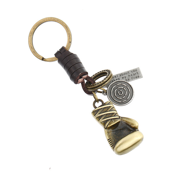 Boxing Keychain Retro Bronze I Feel about You Keychain Inspired Key Chain Key Rings Fashion Jewelry Will and Sandy Drop Ship