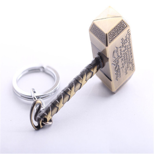 The Avengers Thor Hammer Keychain Key Rings Superhero Thor Key Chain Holder Fashion Jewelry Drop Shipping