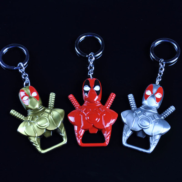 Deadpool Bottle Opener Keychain Key Ring Holders Fashion Jewelry Will and Sandy Drop Shipping