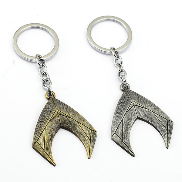 Justice League Aquaman Keychain Key Ring Holder Chaveiro Car Key Chain Pendant Movie Jewelry Souvenir