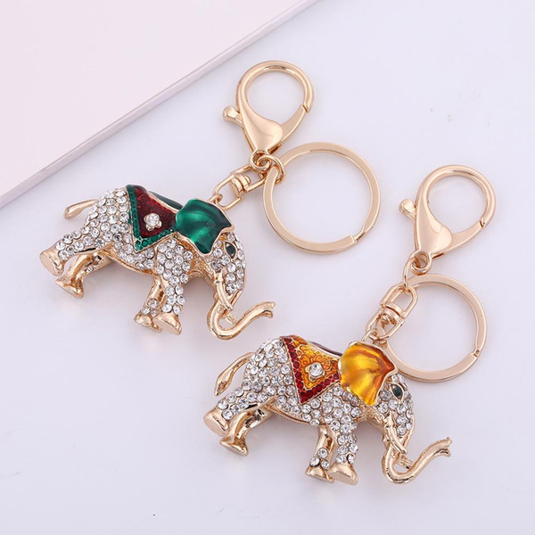 Wholesale Retail Fashion Newest Hotselling Dropshipping New Fashion Thailand Elephant Key Chain Key chains For Gift