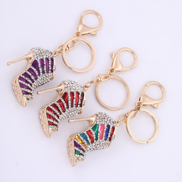 Wholesale Retail Fashion Newest Hotselling Dropshipping Wholesale Dropshipping 3D Keychains High Heel Shoe Women Keyholders