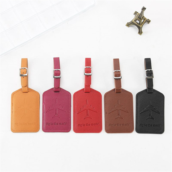 Zoukane Aircraft Leather Suitcase Luggage Tag Label Bag Pendant Handbag Travel Accessories Name ID Address Tags LT13