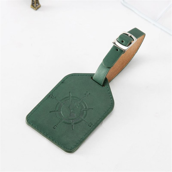 Zoukane Portable Compass Leather Suitcase Luggage Tag Label Bag Pendant Handbag Travel Accessories Name ID Address Tags LT15A