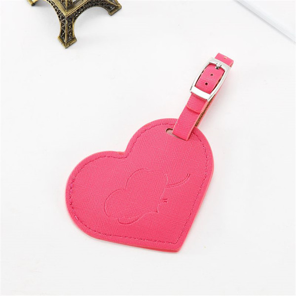 Zoukane Portable Heart Leather Suitcase Luggage Tag Label Bag Pendant Handbag Travel Accessories Name ID Address Tags LT14A