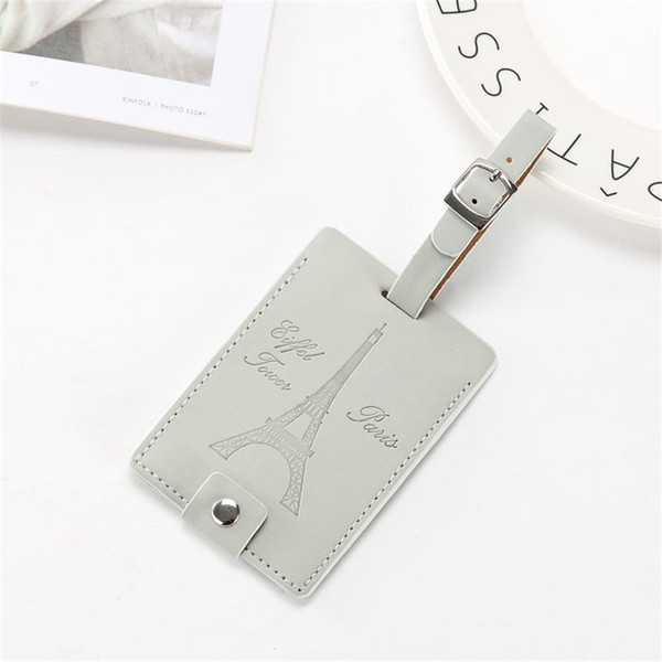 Zoukane Portable Eiffel Tower Suitcase Leather Luggage Tag Label Bag Pendant Handbag Travel Accessories Name ID Address Tags LT07A