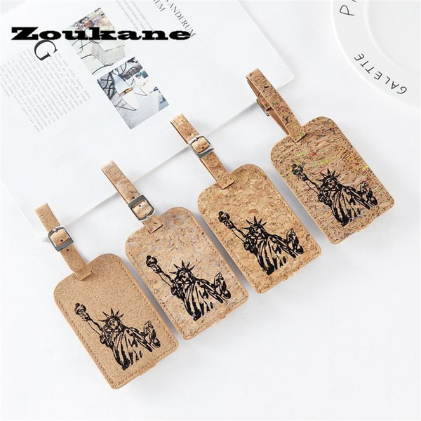 Zoukane Statue of Liberty Suitcase Leather Luggage Tag Label Bag Pendant Handbag Travel Accessories Name ID Address Tags Hot Sale LT05