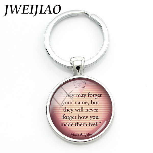 JWEIJIAO Nurse's Day Jewelry Custom Nurse Keychain Key Chain Keyring Thanksgiving Doctor Nurse Physicians Medical Gift DO18