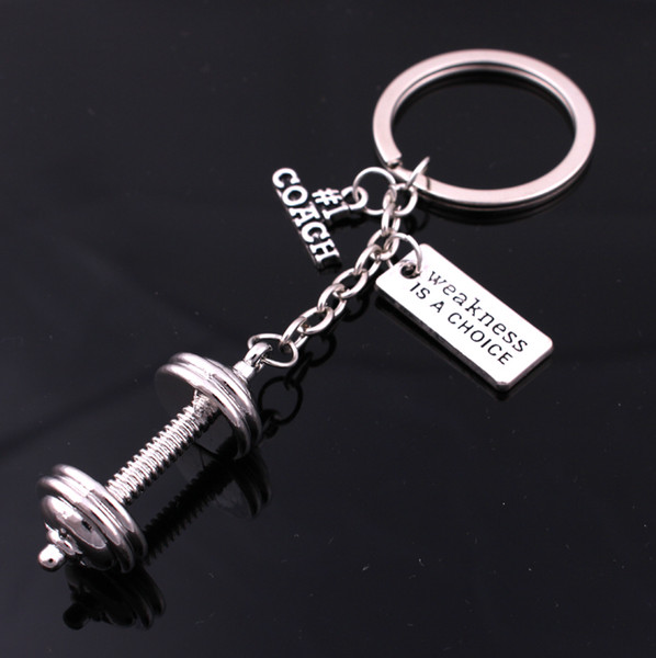 Weakness is a Choice Kettlebell keychain, Choose Strength Cross Fitness Jewelry, Kettle Bells WOD Jewelry Strength Training Keychain Keyring