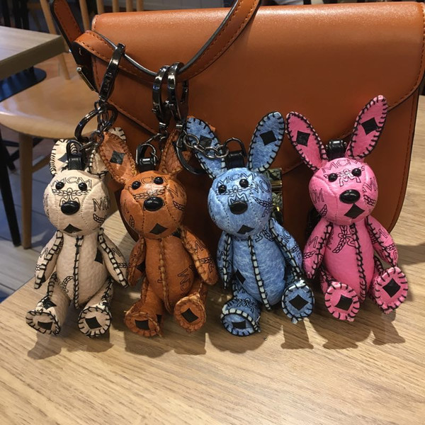 High quality creative rabbit key ring fashion men and women's car key ring high quality handbag pendant.