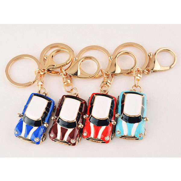 2019 Mini Car Key Chain for Men INS Fashion Car Pendant Key Rings Top Quality Beetle Car Keychain Small gift key pendant