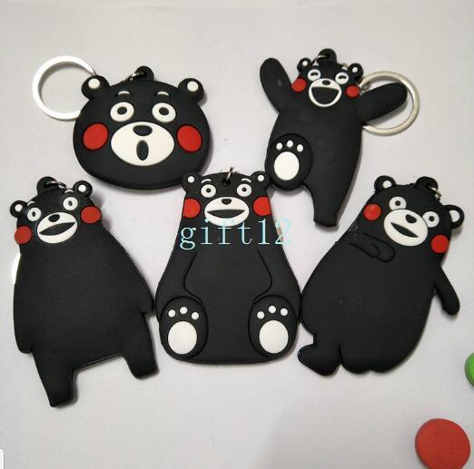 New Japanese anime Kumamoto double-sided mixed PVC rubber key chain pendant gift pendant key ring collection gift L-45