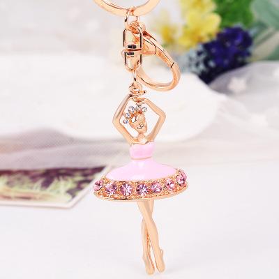 2019 fashion ballet girl keychain exquisite high-end car keys girls gifts wholesale fashion keychain Ballet girl keychain exquisite car key