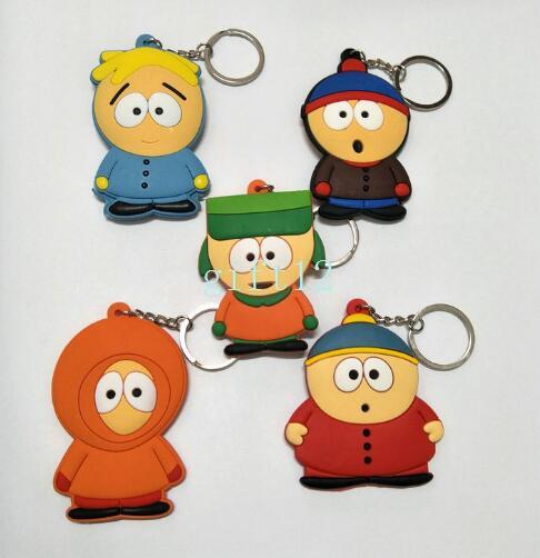 New anime South Park double-sided mixed PVC rubber key chain pendant gift pendant key ring collection gift L-32