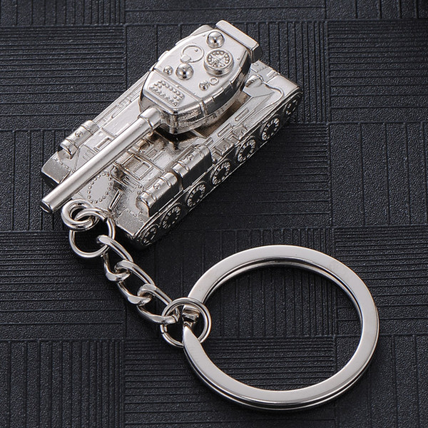 Mighty2019 Tank Panzer Model Charms Pendant Keyring For Men, Silver Plated Keychains Accessories For Key Keychain model waist hanging