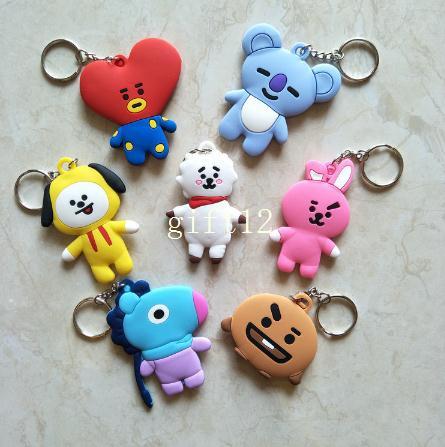 New BTS double-sided mixed PVC rubber key chain pendant gift pendant key ring collection gift X---2