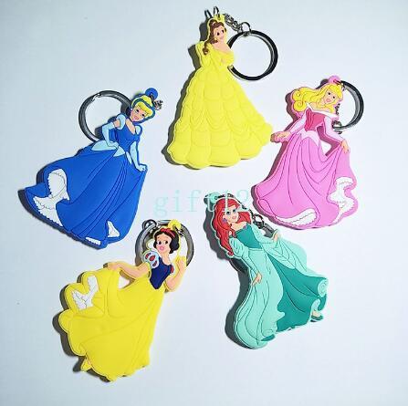 New princess double-sided mixed PVC rubber key chain pendant gift pendant key ring collection gift L-68