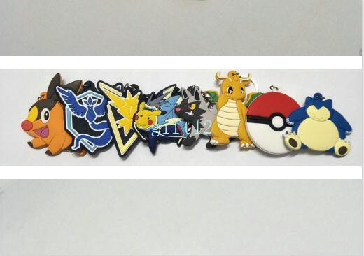 New Anime Pika chu double-sided mixed PVC rubber key chain pendant gift pendant key ring promotional gift collection gift L-9