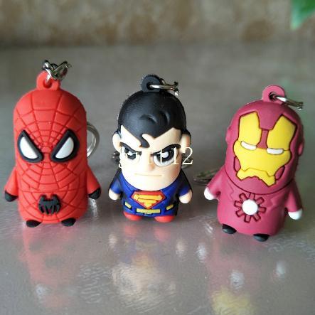 New Superhero Avengers Infinite War double-sided mixed PVC rubber key chain pendant gift pendant key ring collection gift X---4