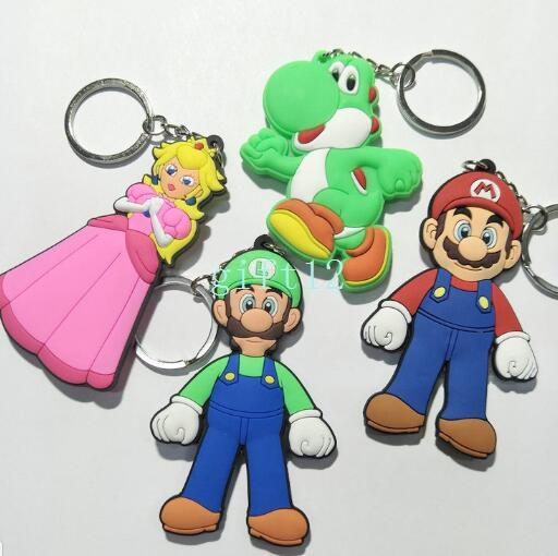 New Super Mario double-sided mixed PVC rubber key chain pendant gift pendant key ring promotional gift collection gift L-6