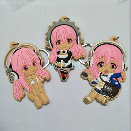 New SUPERSONICO double-sided mixed PVC rubber key chain pendant gift pendant key ring collection gift L-75