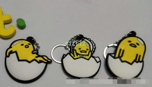 New Japanese anime Gudetama double-sided mixed PVC rubber key chain pendant gift pendant key ring collection gift L-41