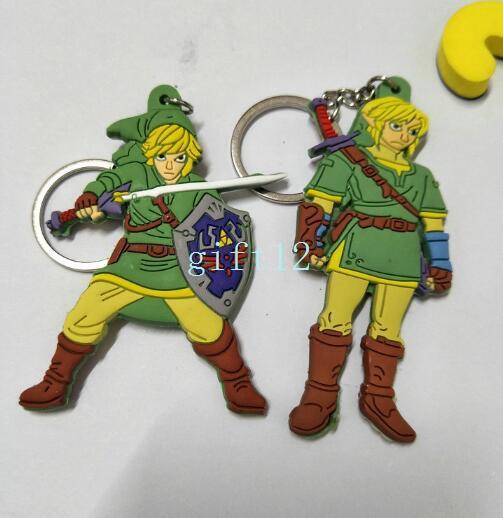 New Japanese anime The Legend of Zelda double-sided mixed PVC rubber key chain pendant gift pendant key ring collection gift L-46