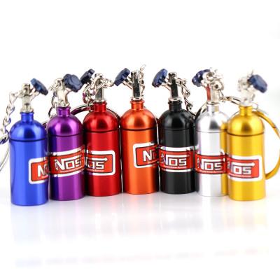 IN STOCK! Fashion NOS Turbo Nitrogen Bottle Metal Keychain Key Ring Holder Car Keychain Pendant Jewelry for Women Men Mini Keyring