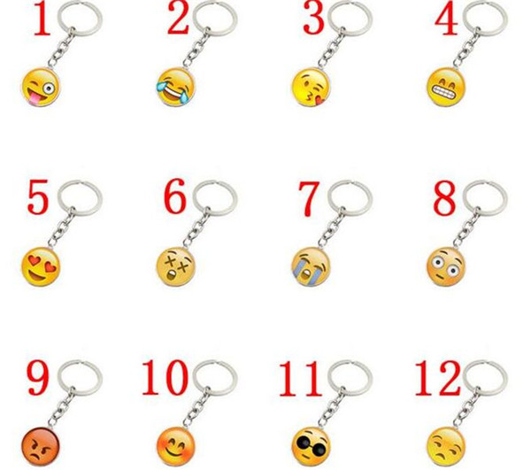 300pcs Trendy Smiley Face necklace Emoji pendants Smile keychain Smiley Face key chain jewelry Happy pendan Gift J083