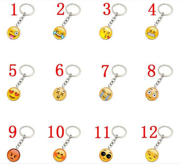 100pcs Trendy Smiley Face necklace Emoji pendants Smile keychain Smiley Face key chain jewelry Happy pendan Gift J083