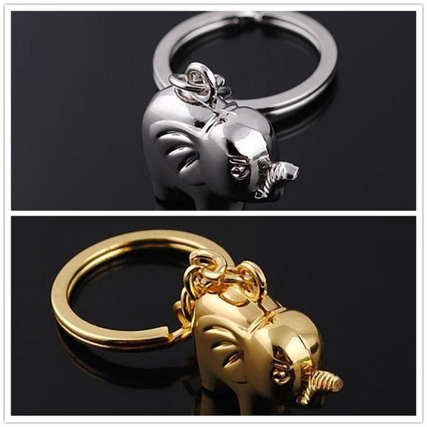 Unique Lovers Metal keychain elephant style Keychain Wedding Favors key Couple Zinc Alloy keychains J104