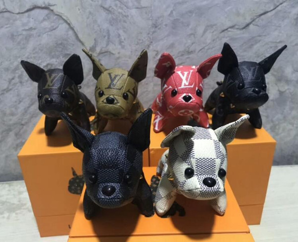 2019 New brand fashion accessories French bulldog key chain pendant classic design pendant car key chain fashion handbag pendant