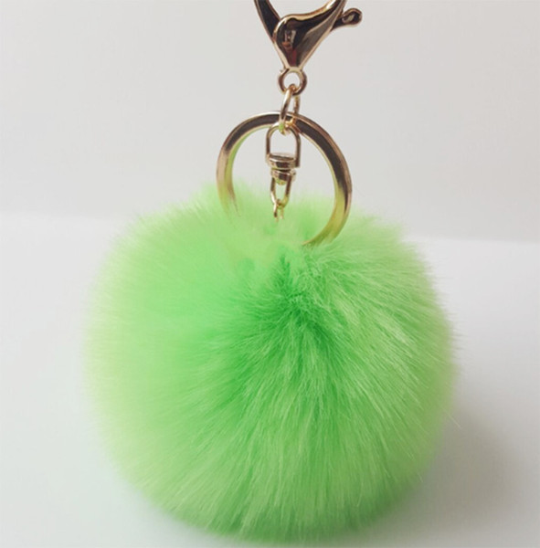 2019 European and American exquisite lady cute imitation rabbit hair ball key chain bag pendant keychain