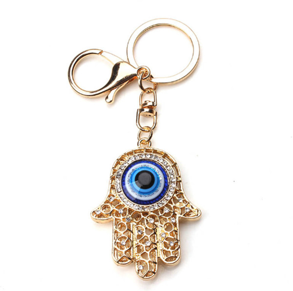 2019 Europe and the United States new creative palm blue eyes key chain fashion bag jewelry