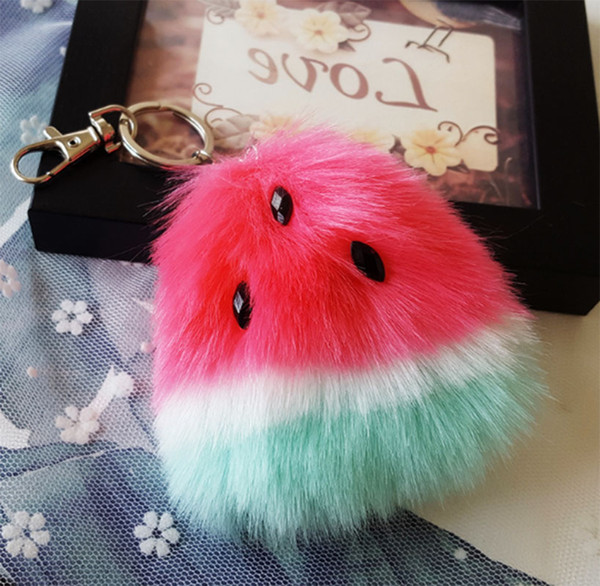 2019 Europe and the United States chic creative gifts fruit series watermelon plush doll pendant jewelry key chain bag pendant