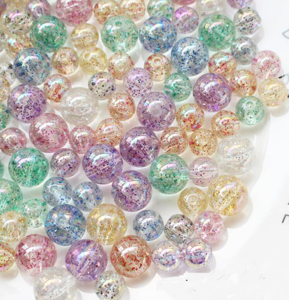 New Mixed Color 10mm Artificial Transparent DIY Plastic Loose Beads Jewelry Wedding Home Pretty Gift Free Shipping