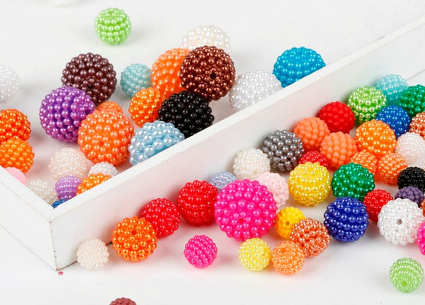 500pcs/lot Mixed Color 12mm ABS Imitation Pearl Beads Round ABS Plastic Beads Arts Crafts DIY Apparel Sewing Fabric Garment Bead