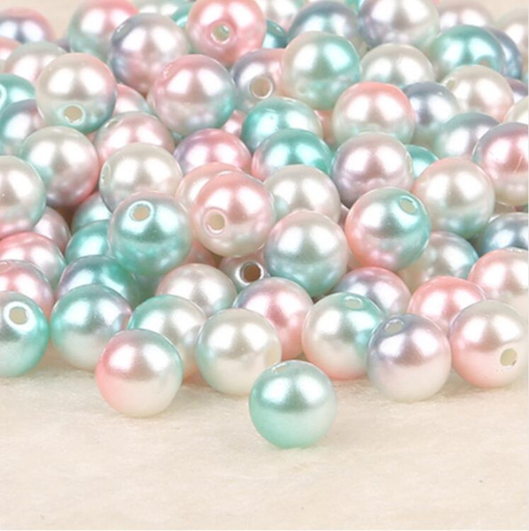 50-500pcs Dia 4,6,8,10mm ABS Imitation Pearl beads Round Plastic ABS Loose Pearl Beads for Necklace Bracelet DIY Jewelry Making