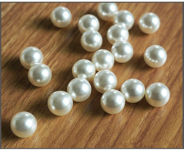 Top Grade Beige White Color DIY Handmade Beaded Jewelry Accessories Material ABS Imitation Pearls Scattered Beads with Holes Beads 4-16MM