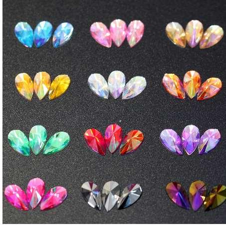 Teardrop Crystals Acryl Non Hotfix Rhinestonee Droplet Nail Art Rhinestone Non Hot Fix Crystal B2965