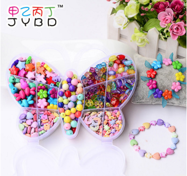 Plastic Acrylic Bead Kit Accessories Girl Toys Jewelry Making Kids Beads Set Latest charming Necklaces BDH019