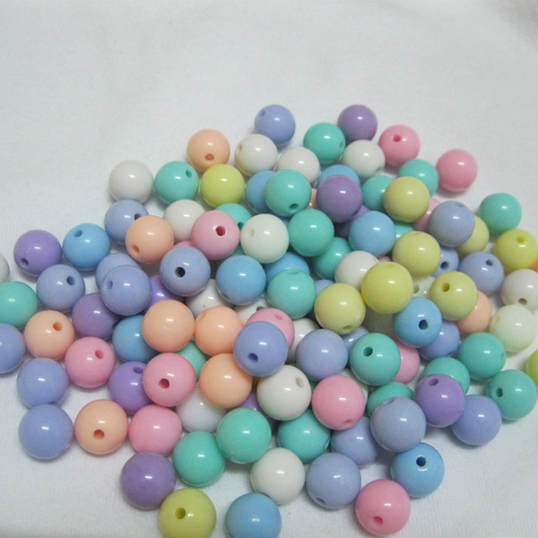 Wholesale Loose Beads Pick Size 6 8 10mm Mixed Clear Gumball Bubblegum Acrylic Beads for DIY Jewelry Making Bracelet Neklace Round Bead