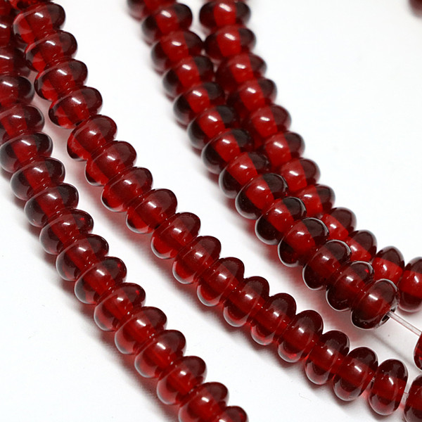 to win warm praise from customers color brilliancy Resin imitation amber Flat bead abacus bead 4x8mm Loose Bead 15 inch