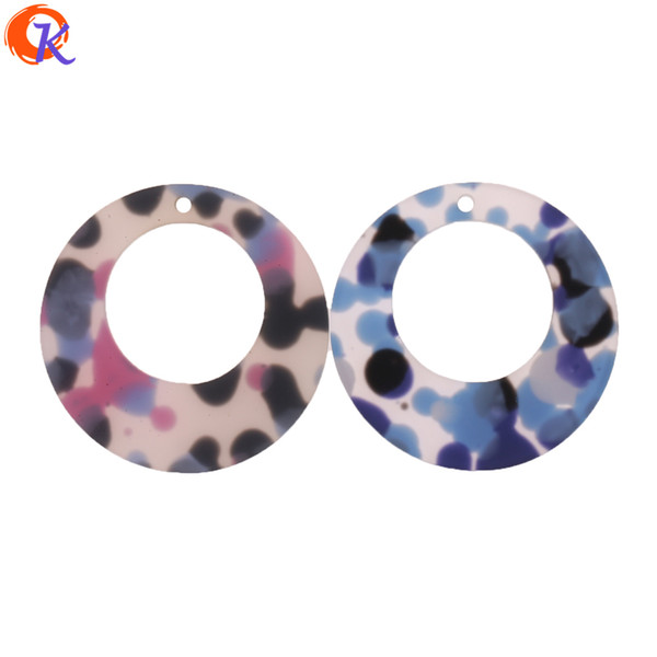 wholesale 50Pcs 40*40MM Jewelry Making/Hand Made/Round Ring Shape/Rubber Texture Effect/DIY Accessories/Earring Findings