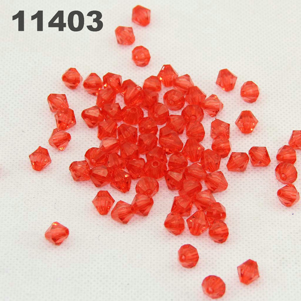 8mm Diy Lucite Bicone Transparent Acrylic Beads spacer ( 80 pcs) red 11403